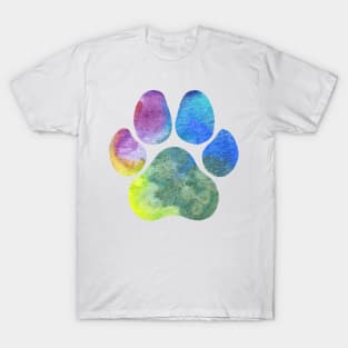 Rainbow Paw Print T-Shirt